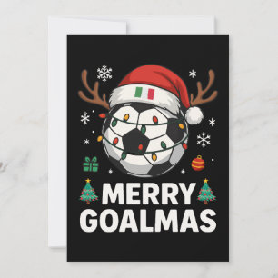 Convite Feliz Goalmas Itália - Futebol Natal Divertido