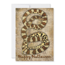 Feliz Halloween Carta da Serpente Macabra