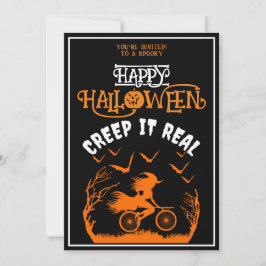 Convite Feliz Halloween Creep It Real Festa de Fantasia