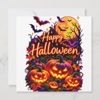 Convite Feliz Halloween design escuro