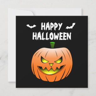 Convite Feliz Halloween Jack O'lantern Pumpkin