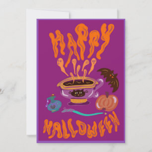 Convite Feliz Halloween potion café bruxa