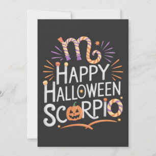 Convite Feliz Halloween, Scorpio Halloween Cote Escorpião