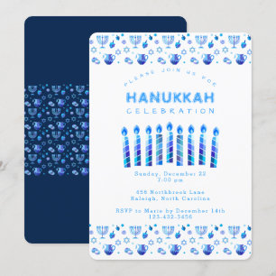 Convite Feliz Hanukkah Bela Festa Judaica