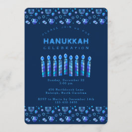 Convite Feliz Hanukkah Bela Festa Judaica