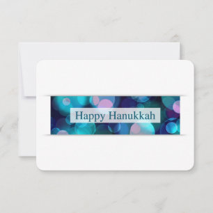 Convite feliz hanukkah (bokeh)