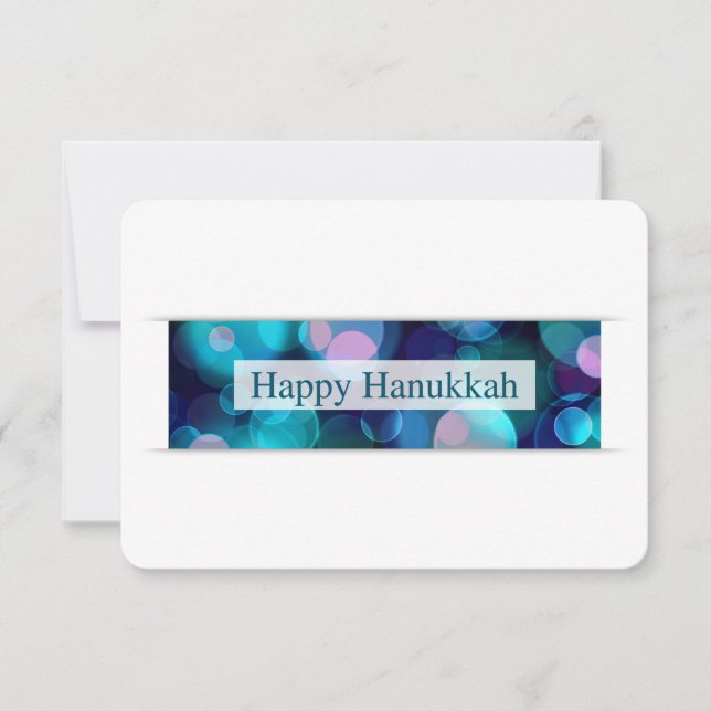 Convite feliz hanukkah (bokeh) (Frente)