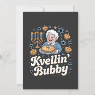 Convite Feliz Hanukkah Engraçado Feriado Judeu Kvellin Bub