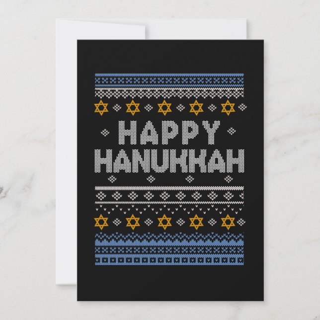 Convite Feliz Hanukkah Ugly Shirt Festival Gift (Frente)