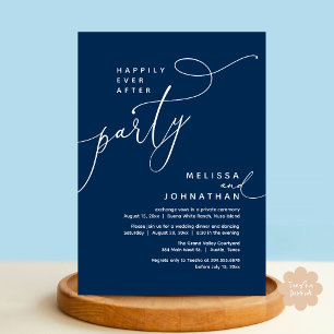 Convite Feliz Janto de Elopemento de Casamento de Festas