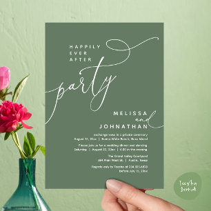 Convite Feliz Janto de Elopemento de Casamento de Festas
