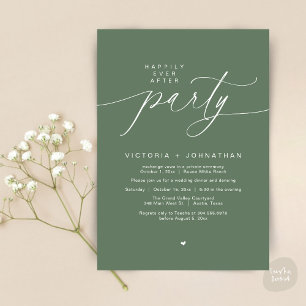 Convite Feliz Janto de Elopemento de Casamento de Festas