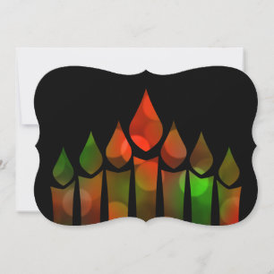 Convite Feliz Kwanzaa Bokeh Kinara