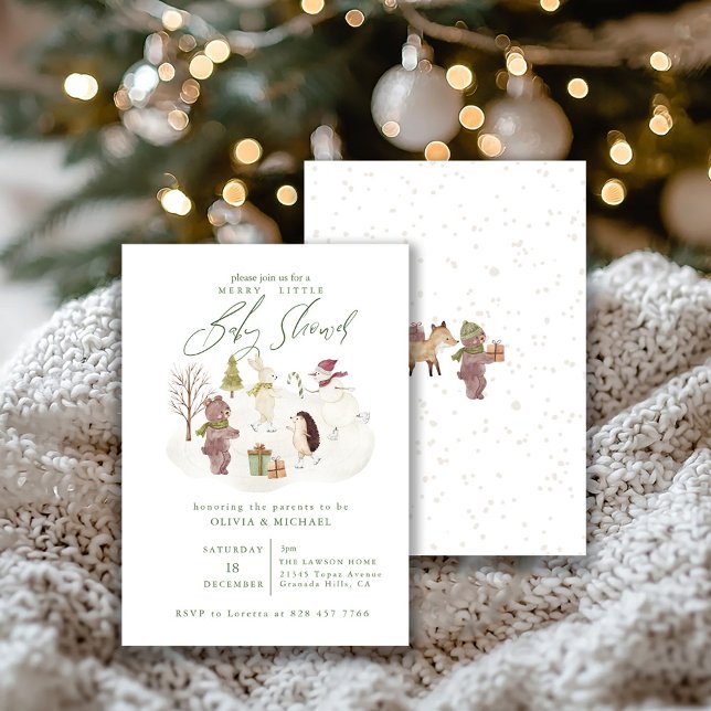 Convite Feliz Maravilha Chá de fraldas de Natal (Criador carregado)