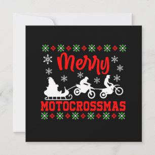 Convite Feliz Motocross Natal Motoqueiro Papai Noel Feio N