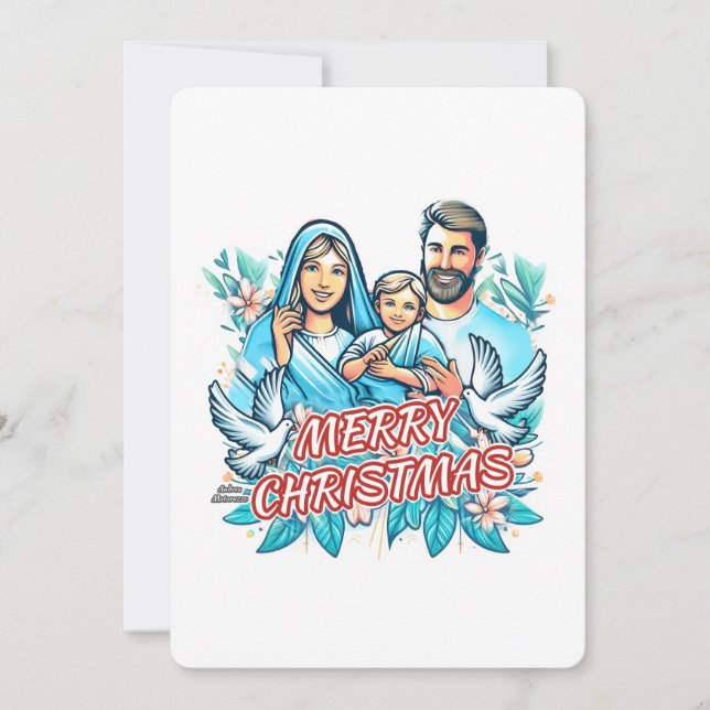 Convite Feliz Natal - A Santa Família (Frente)