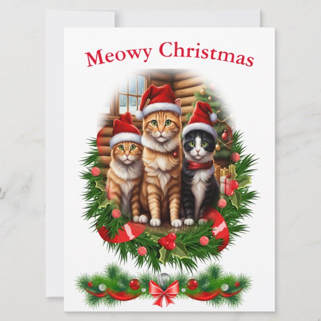 Convite Feliz Natal Animais (Frente)