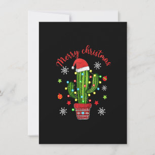 Convite Feliz Natal Cactus Com Papai Noel Muito Engraçado