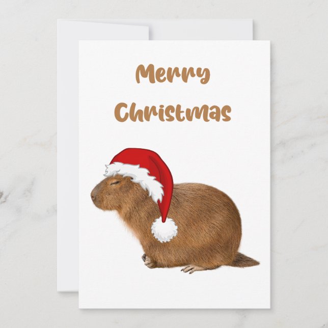 Convite Feliz Natal Capybara (Frente)
