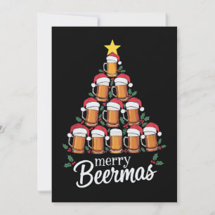 Convite Feliz Natal Cervejeiro Caneca Árvore de Natal Chap