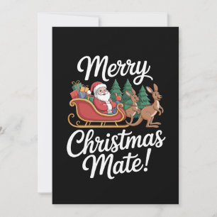 Convite Feliz Natal Companheiro Papai Noel Trenó Canguru N