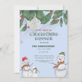 Convite Feliz Natal da Família Snowmen