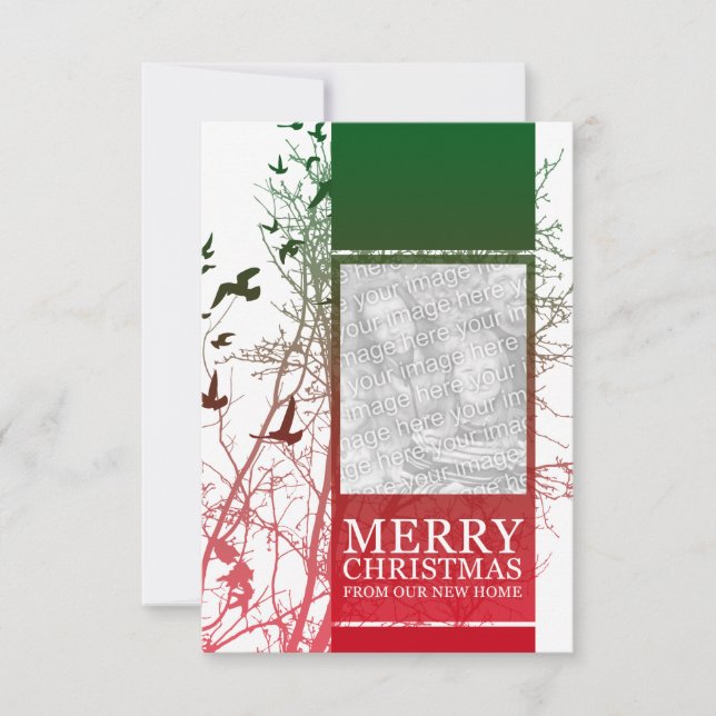 Convite Feliz Natal da nossa nova casa (silhuscreen) (Frente)