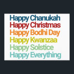 Convite Feliz Natal de Chanukah Tudo<br><div class="desc">Diga feriados felizes e feliz tudo para todos neste cartão de férias inclusivo moderno e mínimo com Chanukah,  Natal,  Kwanzaa,  Solstício,  Dia Bodhi e Ano Novo. Não deixe ninguém de fora este ano e espalhe alegria e amor para toda a sua família e amigos.</div>