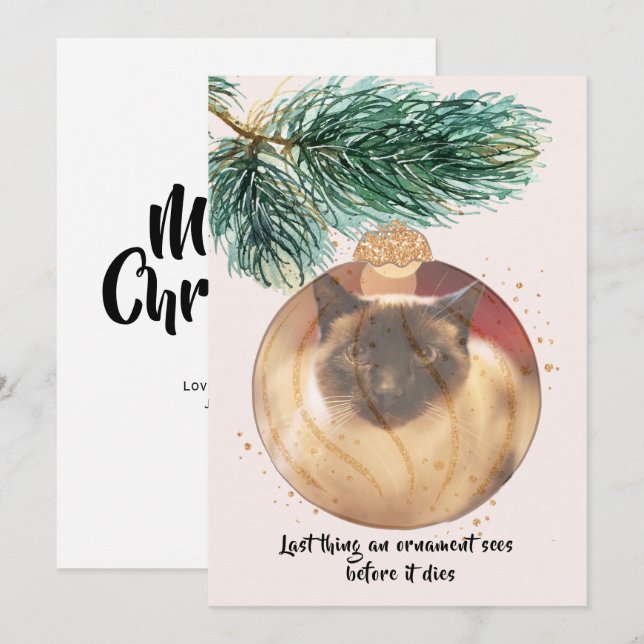 Convite Feliz Natal De Gato Última Coisa Baleeira (Frente/Verso)