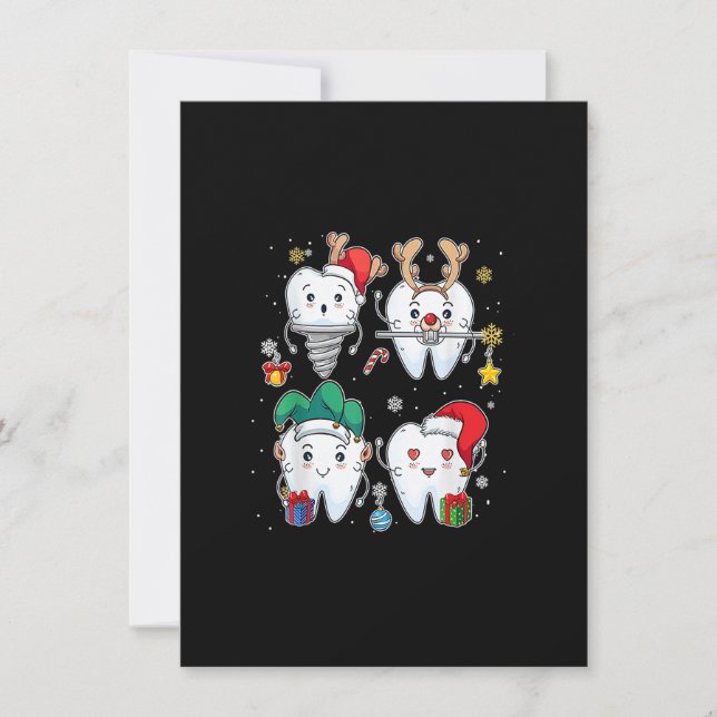 Convite Feliz Natal Dentist Assistant de tripulação (Frente)