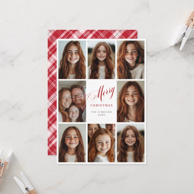 Convite Feliz Natal - design de oito fotos (Frente/Verso In Situ)