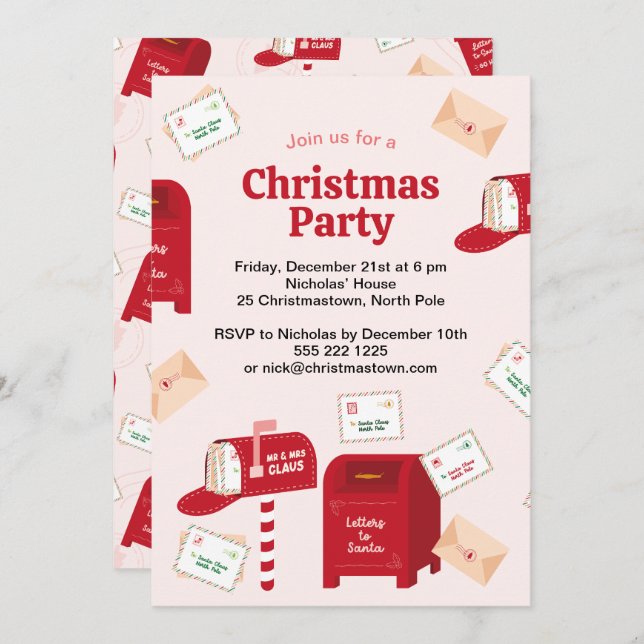 Convite Feliz Natal do Polo Norte (Frente/Verso)