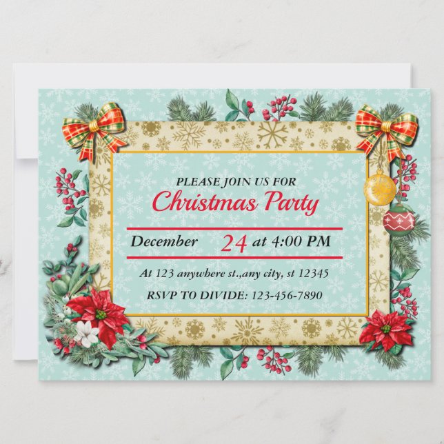 Convite Feliz Natal e Ano Novo Pelo Amor (Frente)