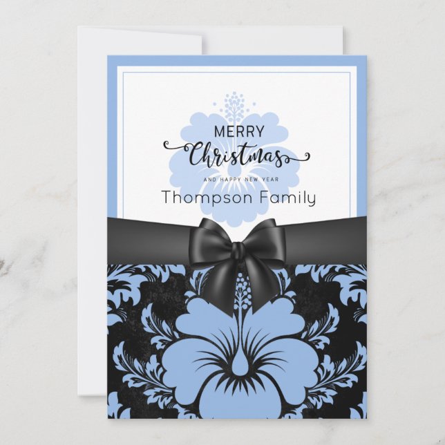 Convite Feliz Natal e feriados felizes, arco negro, (Frente)