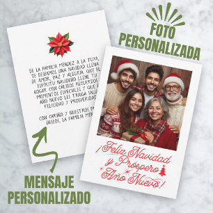 Convite Feliz Natal e Próspero Ano Novo com Foto