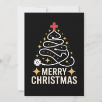 Feliz Natal Estetoscópio Árvore Enfermeira Médico