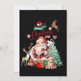 Convite Feliz Natal Festivo 2024 Papais noeis