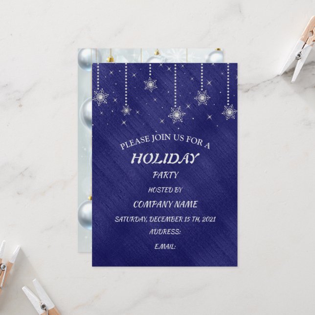 Convite Feliz Natal Festivo Design de presentes (Frente/Verso In Situ)