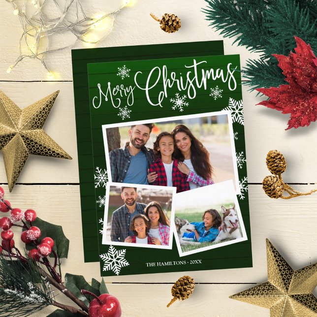 Convite Feliz Natal Frio de Neve Russo 3 Fotos (Criador carregado)