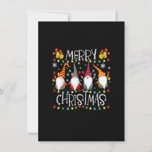 Convite Feliz Natal Gnomo Shirt Matching Family Group