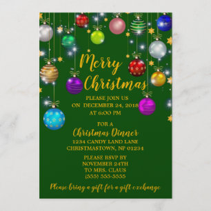 Convite Feliz Natal, Janta de Natal