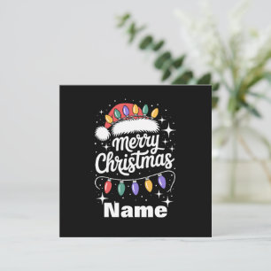 Convite Feliz Natal Luzes Santa Hat Presente Personalizado