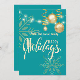 Convite Feliz Natal moderno verde