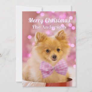 Convite Feliz Natal & Nome, Cachorro Fofo ou Sua Foto