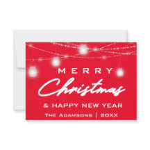 Feliz Natal Nome Foto Luz Vermelha Marinho