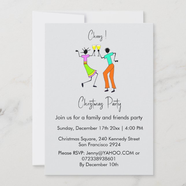 Convite Feliz Natal para a Família e Amigos (Frente)