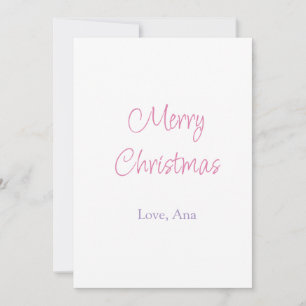 Convite feliz natal roxo rosa nome amor feriado simp