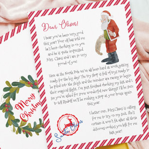 Convite Feliz Natal Santa Claus - Letra Polo Norte