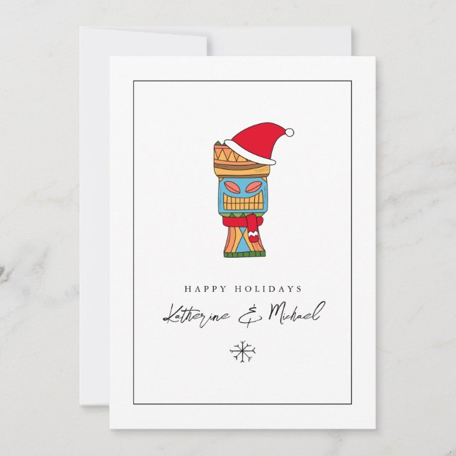 Convite Feliz Natal Tiki (Frente)