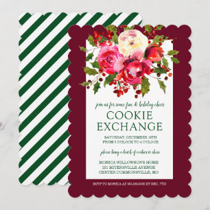Convite Feliz Natal Troca de cookies de férias